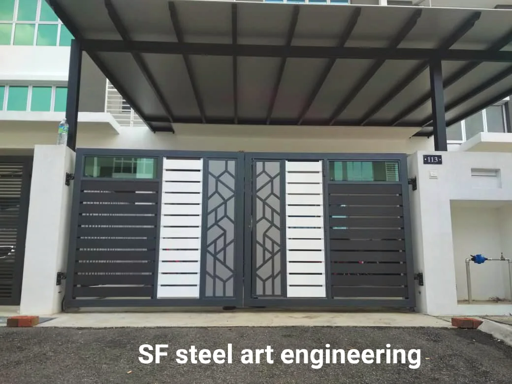 Projek main gate moden SF Steel Art Engineering